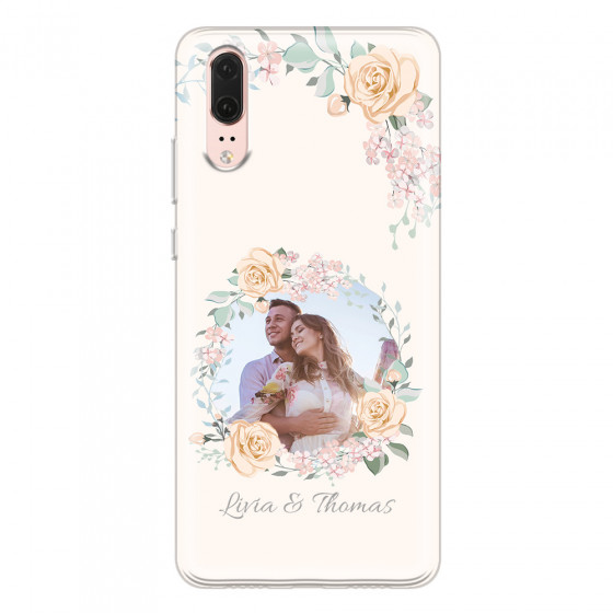 HUAWEI - P20 - Soft Clear Case - Frame Of Roses