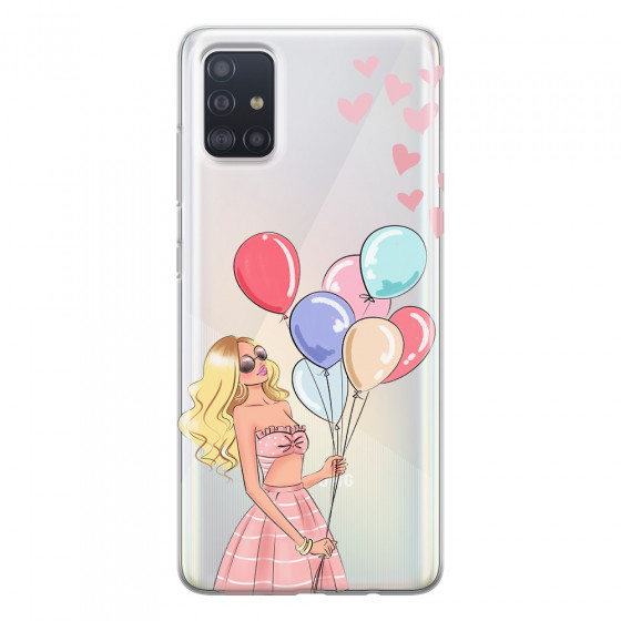 SAMSUNG - Galaxy A51 - Soft Clear Case - Balloon Party