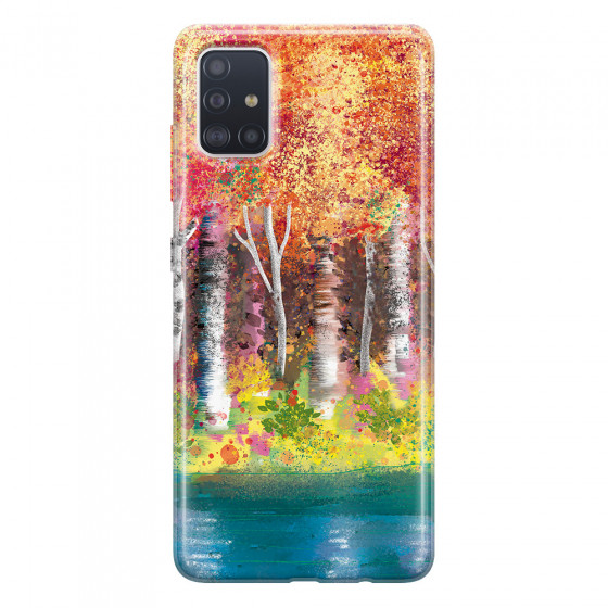 SAMSUNG - Galaxy A51 - Soft Clear Case - Calm Birch Trees