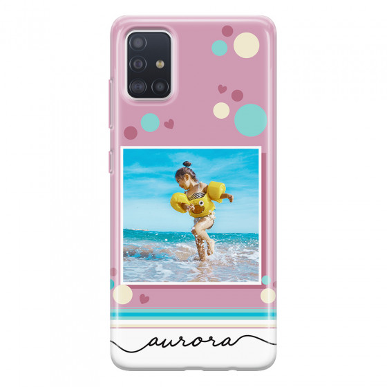 SAMSUNG - Galaxy A51 - Soft Clear Case - Cute Dots Photo Case