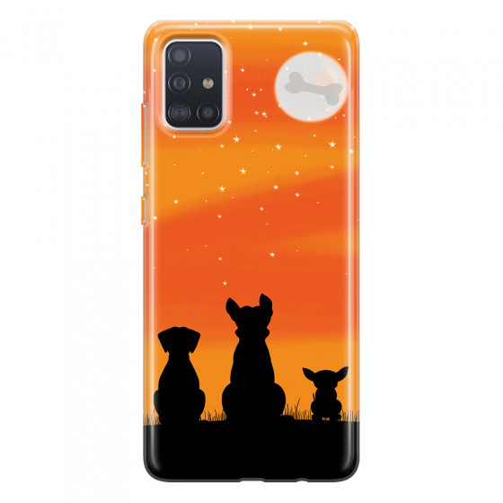 SAMSUNG - Galaxy A51 - Soft Clear Case - Dog's Desire Orange Sky