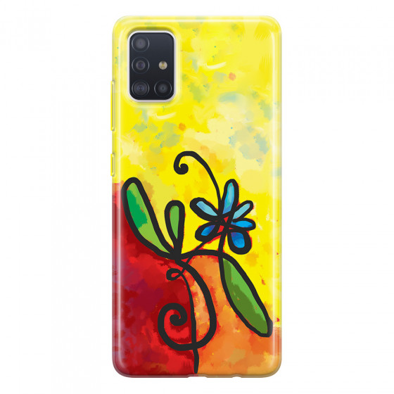 SAMSUNG - Galaxy A51 - Soft Clear Case - Flower in Picasso Style