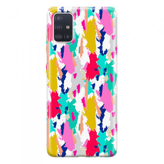 SAMSUNG - Galaxy A51 - Soft Clear Case - Paint Strokes