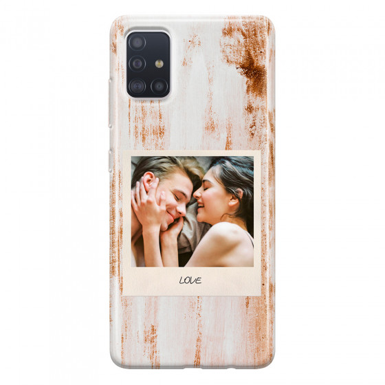 SAMSUNG - Galaxy A51 - Soft Clear Case - Wooden Polaroid