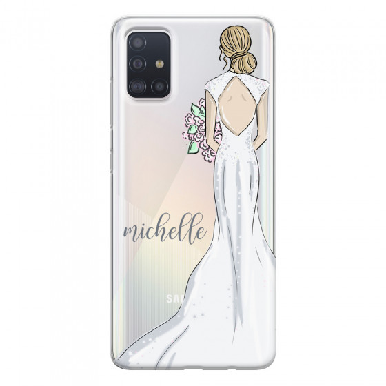 SAMSUNG - Galaxy A71 - Soft Clear Case - Bride To Be Blonde Dark