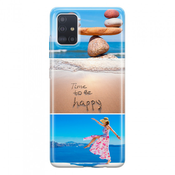 SAMSUNG - Galaxy A71 - Soft Clear Case - Collage of 3