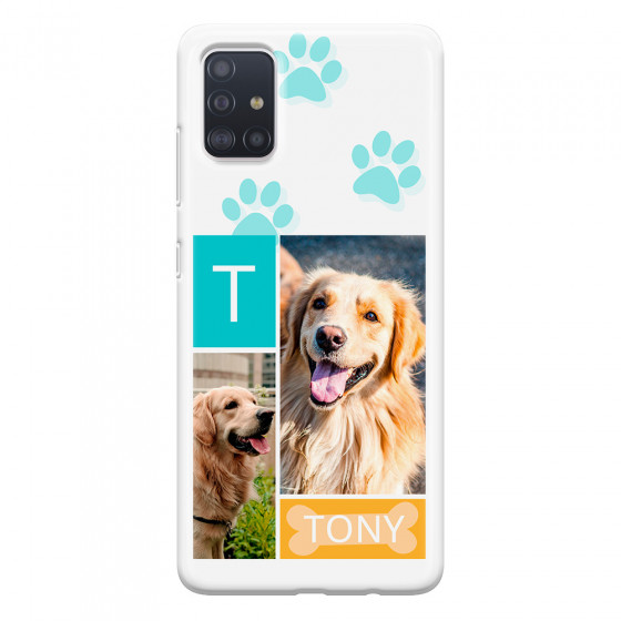 SAMSUNG - Galaxy A71 - Soft Clear Case - Dog Collage