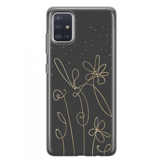 SAMSUNG - Galaxy A71 - Soft Clear Case - Midnight Flowers