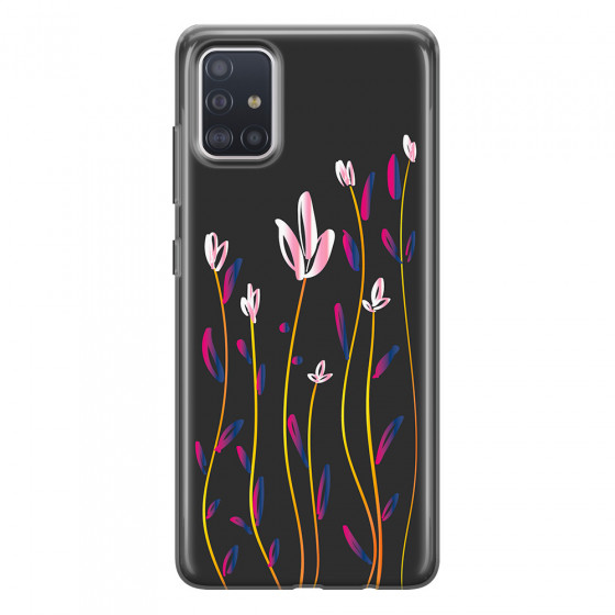 SAMSUNG - Galaxy A71 - Soft Clear Case - Pink Tulips