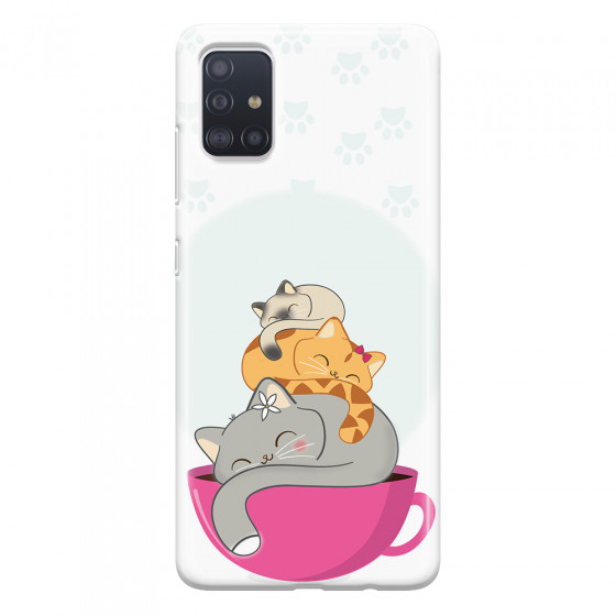 SAMSUNG - Galaxy A71 - Soft Clear Case - Sleep Tight Kitty