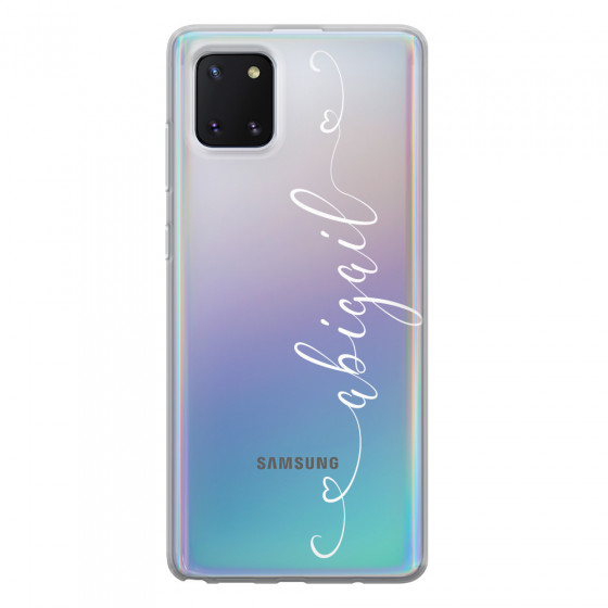 SAMSUNG - Galaxy Note 10 Lite - Soft Clear Case - Hearts Handwritten
