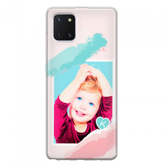 SAMSUNG - Galaxy Note 10 Lite - Soft Clear Case - Kids Initial Photo