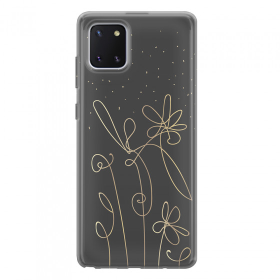 SAMSUNG - Galaxy Note 10 Lite - Soft Clear Case - Midnight Flowers