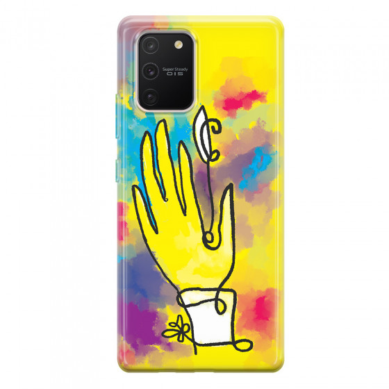 SAMSUNG - Galaxy S10 Lite - Soft Clear Case - Abstract Hand Paint