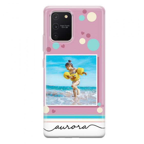 SAMSUNG - Galaxy S10 Lite - Soft Clear Case - Cute Dots Photo Case