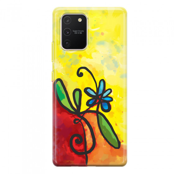 SAMSUNG - Galaxy S10 Lite - Soft Clear Case - Flower in Picasso Style