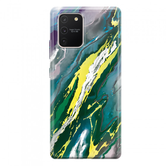 SAMSUNG - Galaxy S10 Lite - Soft Clear Case - Marble Rainforest Green