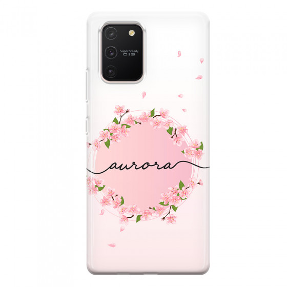 SAMSUNG - Galaxy S10 Lite - Soft Clear Case - Sakura Handwritten Circle