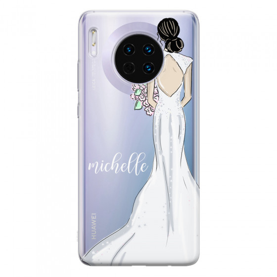 HUAWEI - Mate 30 - Soft Clear Case - Bride To Be Blackhair