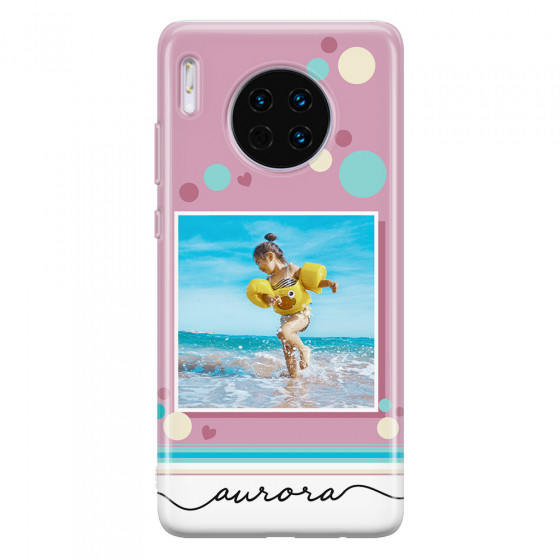 HUAWEI - Mate 30 - Soft Clear Case - Cute Dots Photo Case
