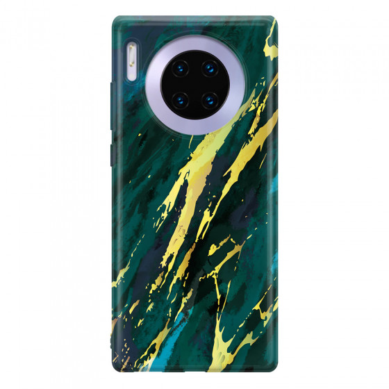 HUAWEI - Mate 30 Pro - Soft Clear Case - Marble Emerald Green