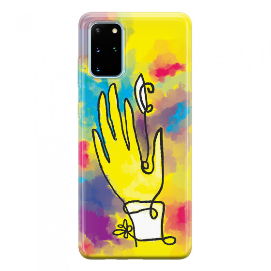 SAMSUNG - Galaxy S20 Plus - Soft Clear Case - Abstract Hand Paint
