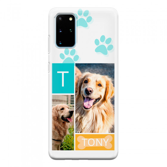 SAMSUNG - Galaxy S20 Plus - Soft Clear Case - Dog Collage