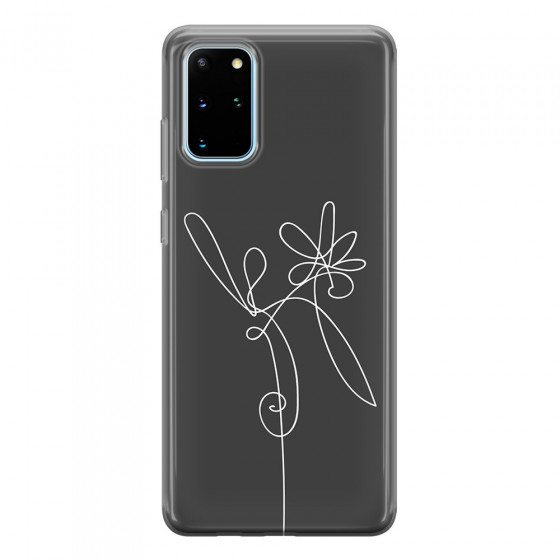 SAMSUNG - Galaxy S20 Plus - Soft Clear Case - Flower In The Dark