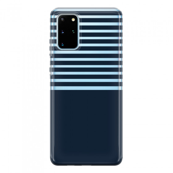 SAMSUNG - Galaxy S20 Plus - Soft Clear Case - Life in Blue Stripes