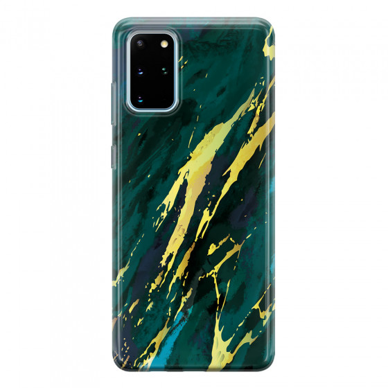 SAMSUNG - Galaxy S20 Plus - Soft Clear Case - Marble Emerald Green