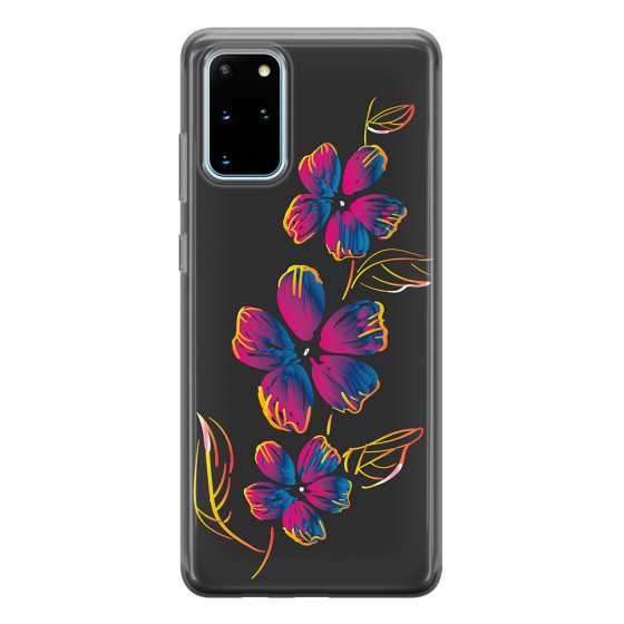 SAMSUNG - Galaxy S20 Plus - Soft Clear Case - Spring Flowers In The Dark