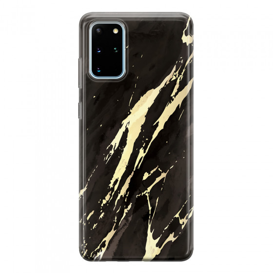 SAMSUNG - Galaxy S20 - Soft Clear Case - Marble Ivory Black
