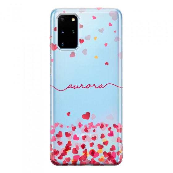 SAMSUNG - Galaxy S20 - Soft Clear Case - Scattered Hearts