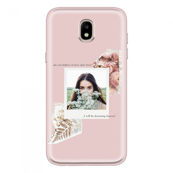 SAMSUNG - Galaxy J5 2017 - Soft Clear Case - Vintage Pink Collage Phone Case