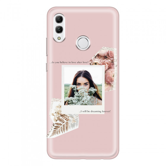 HONOR - Honor 10 Lite - Soft Clear Case - Vintage Pink Collage Phone Case