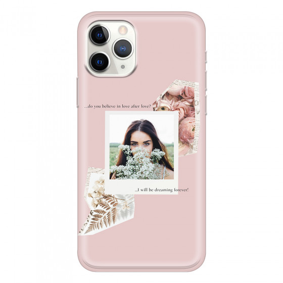 APPLE - iPhone 11 Pro - Soft Clear Case - Vintage Pink Collage Phone Case