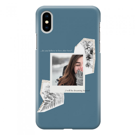 APPLE - iPhone XS - 3D Snap Case - Vintage Blue Collage Phone Case