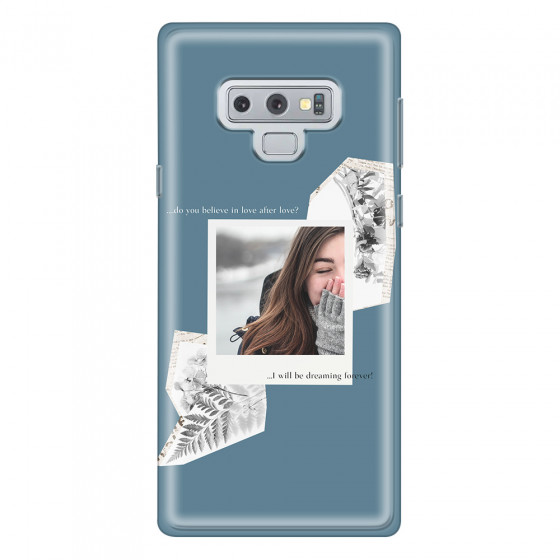 SAMSUNG - Galaxy Note 9 - Soft Clear Case - Vintage Blue Collage Phone Case