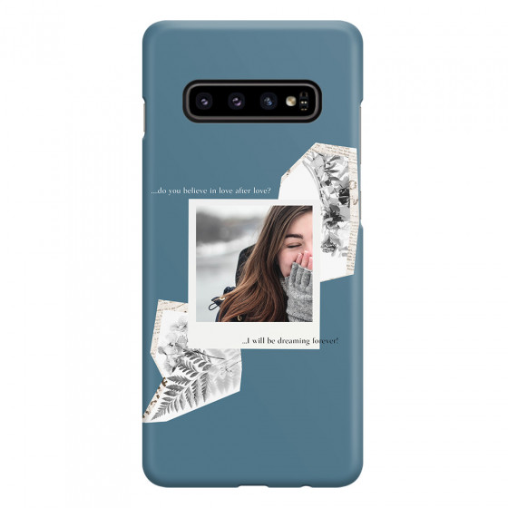 SAMSUNG - Galaxy S10 - 3D Snap Case - Vintage Blue Collage Phone Case