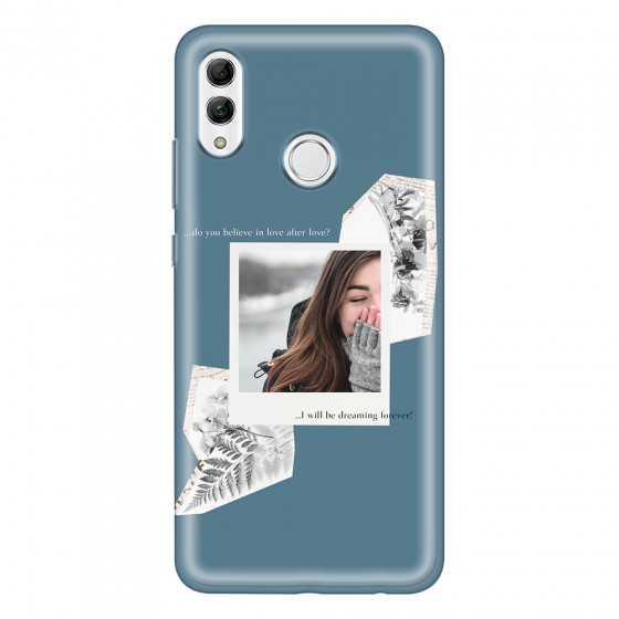 HONOR - Honor 10 Lite - Soft Clear Case - Vintage Blue Collage Phone Case