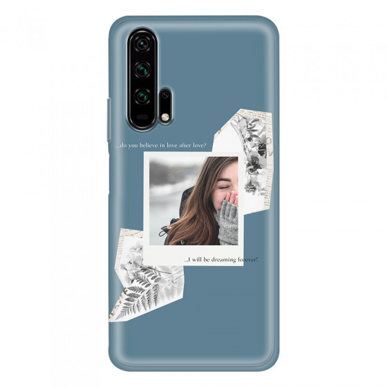 HONOR - Honor 20 Pro - Soft Clear Case - Vintage Blue Collage Phone Case