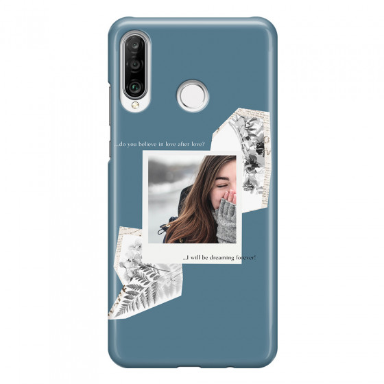 HUAWEI - P30 Lite - 3D Snap Case - Vintage Blue Collage Phone Case