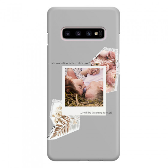 SAMSUNG - Galaxy S10 Plus - 3D Snap Case - Vintage Grey Collage Phone Case