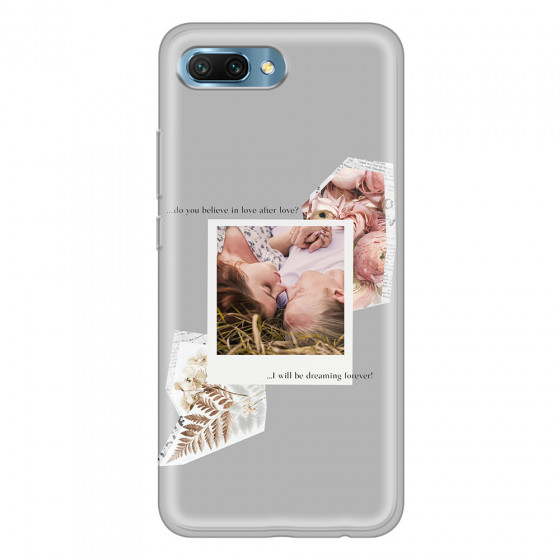 HONOR - Honor 10 - Soft Clear Case - Vintage Grey Collage Phone Case