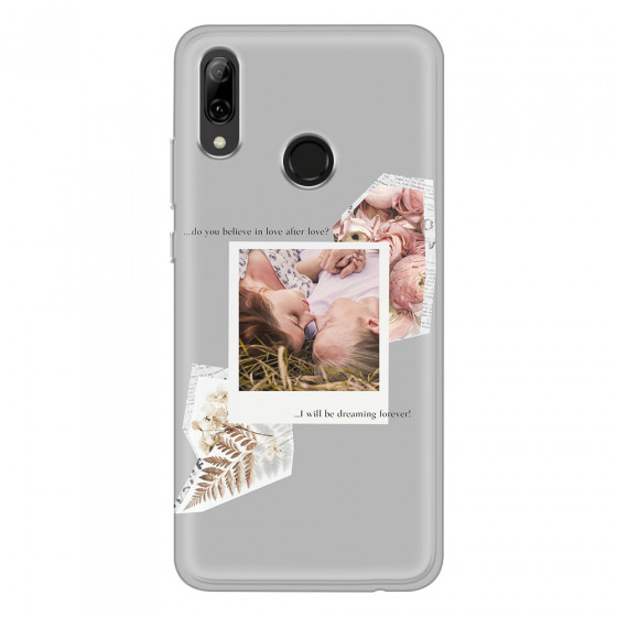 HUAWEI - P Smart 2019 - Soft Clear Case - Vintage Grey Collage Phone Case