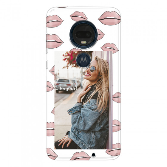 MOTOROLA by LENOVO - Moto G7 Plus - Soft Clear Case - Teenage Kiss Phone Case