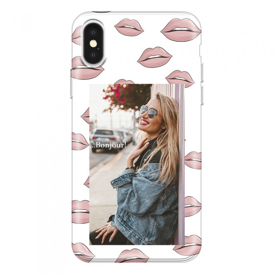 APPLE - iPhone X - Soft Clear Case - Teenage Kiss Phone Case
