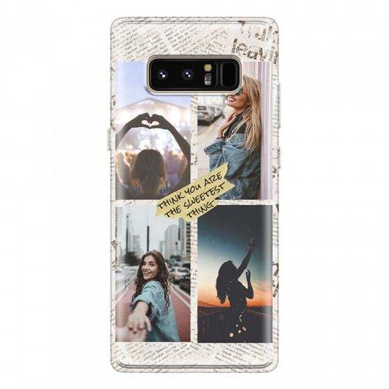 SAMSUNG - Galaxy Note 8 - Soft Clear Case - Newspaper Vibes Phone Case