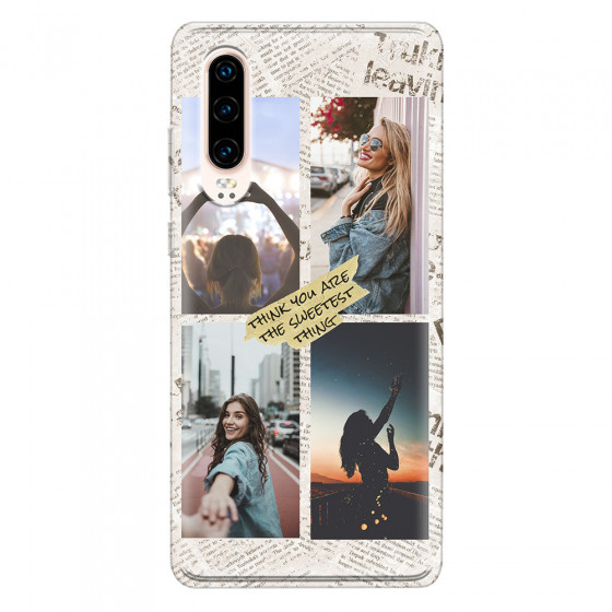 HUAWEI - P30 - Soft Clear Case - Newspaper Vibes Phone Case
