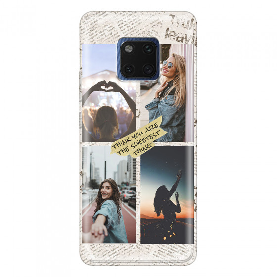HUAWEI - Mate 20 Pro - Soft Clear Case - Newspaper Vibes Phone Case